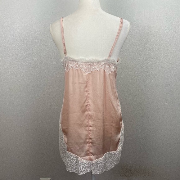 Free People Aries Pink Satin Lace Slip Dress - Picture 4 of 13